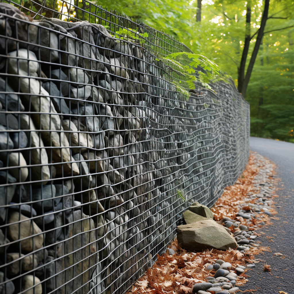 Gabion retaining wall