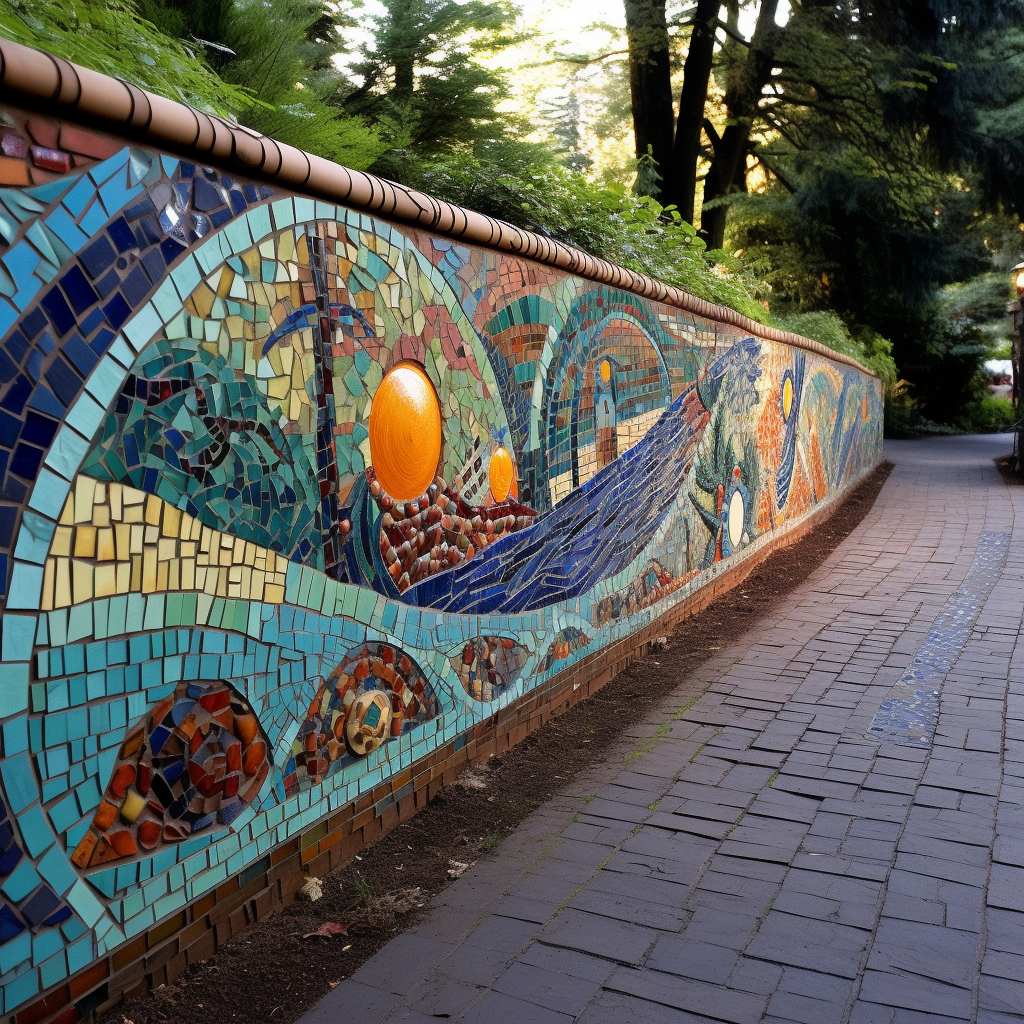 Mosaic Retaining Wall